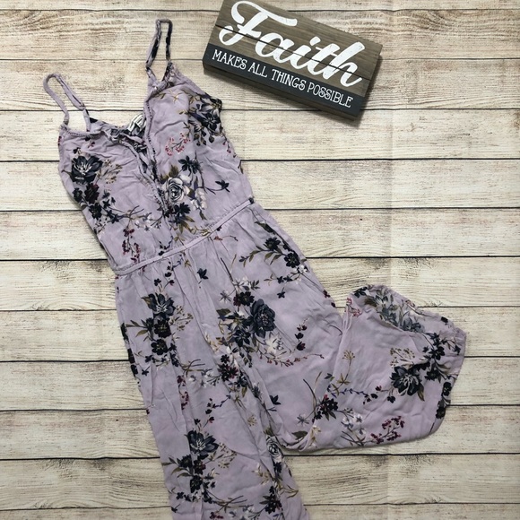 American Eagle Outfitters Pants - American Eagle Floral Lavender Jumpsuit